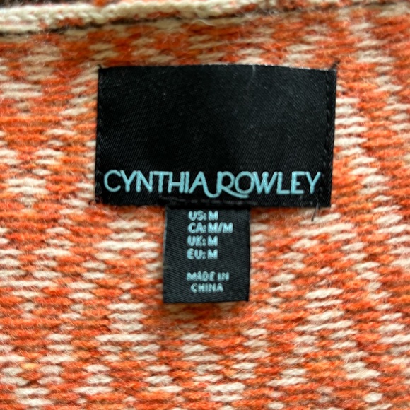 Cynthia Rowley Nordic design open cardigan, size Medium. - Picture 4 of 4